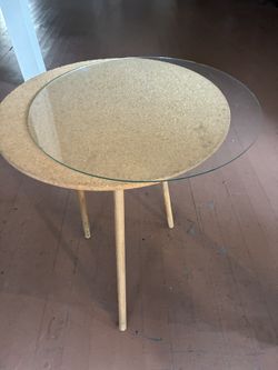 Small Table With Glass $5.00