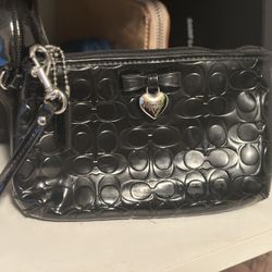 Black COACH Wristlet 