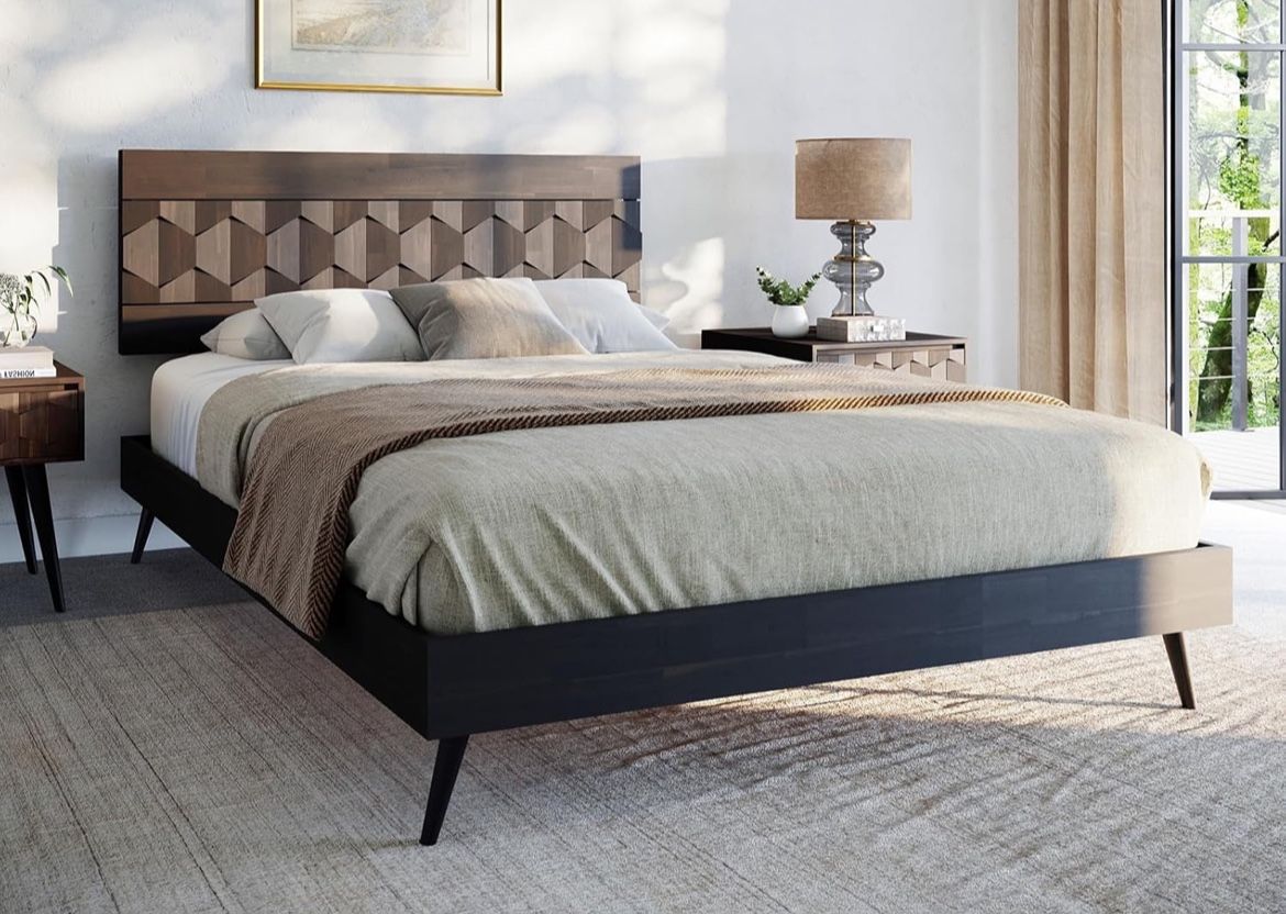 Walnut Queen Bed Frame 🛏️