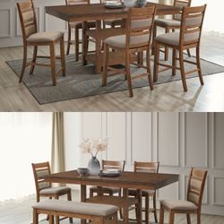 New. 6pc. Or 7pc. Dining Set. Below Retail 