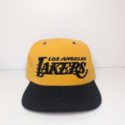 LA Lakers Mitchell & Ness Hat Logo NBA Basketball Cap
size 7 1/2 pre owned