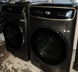 Samsung flex washer SAMSUNG 6.0 Cu Ft. Dryer 7.4 Cu. Ft. Capacity In Black Brush.