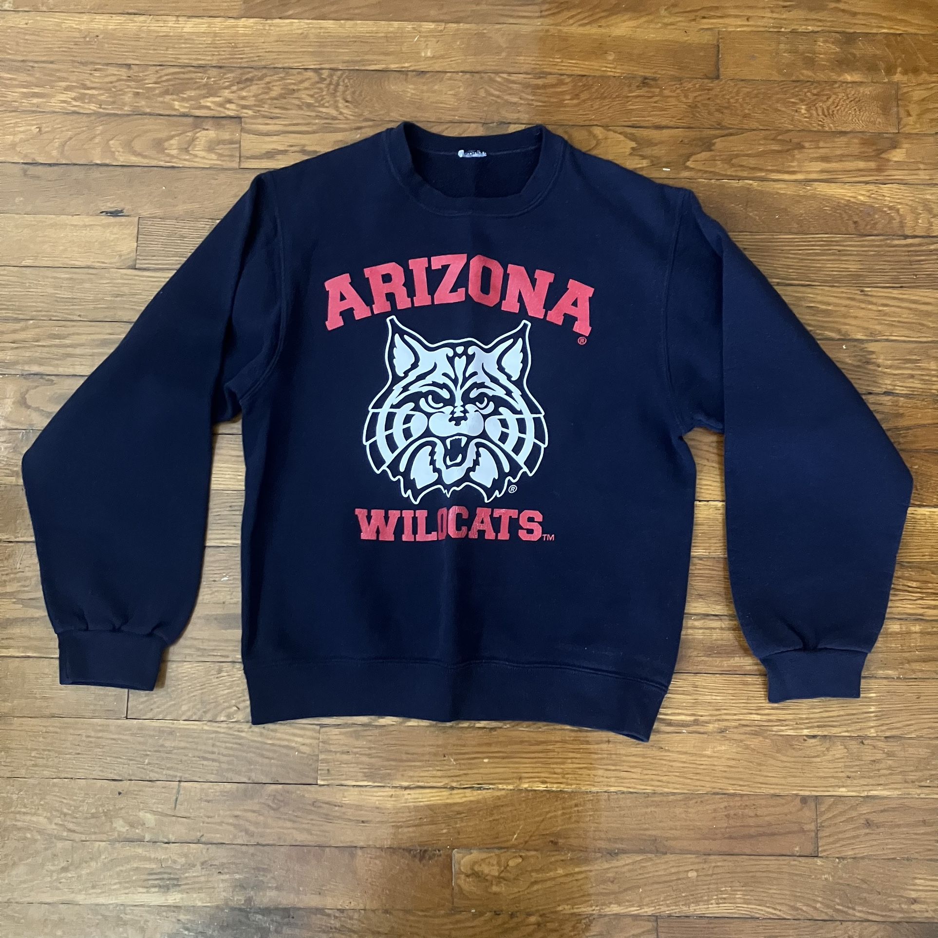 Vintage Arizona Wildcats Crewneck Sweater Navy Men S Small Sweatshirt