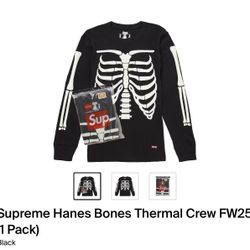 Supreme Hanes Bones Thermal Crew Size Xl.  