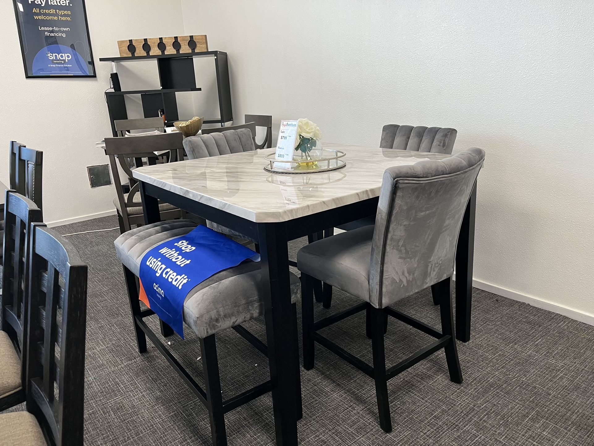 5 Pc Dining Table Set W/ Bench/ $10 Easy Down Payment Options
