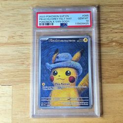 Pokemon Felt Hat Pikachu Van Gogh Psa 10