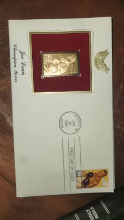 Joe Louis Champion Boxer Gold Stamp First Day Cover