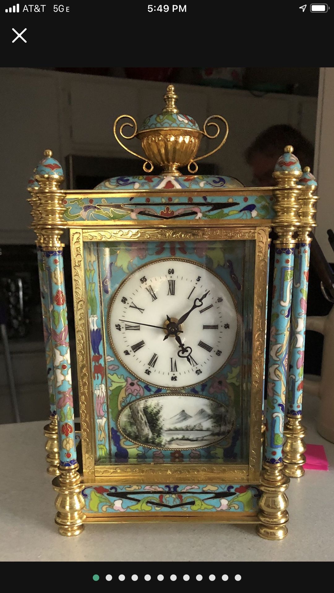 20th Century Chinese cloisonné French style mantle clock (see description)