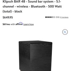 Klipsch Bar 48 Sound Bar 