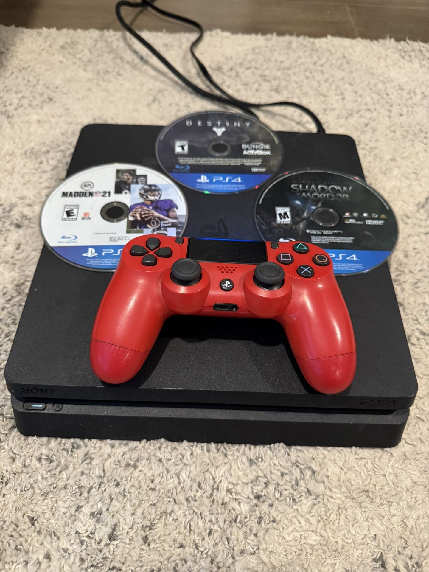 PS4 Slim Console And Controller 