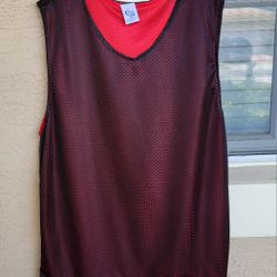 NEW with TAG...MEN'S REVERSIBLE SIZE XL TANK/EXERCISE SHIRT (wear On Black Or Red Side)