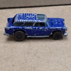 Vintage Hot Wheels ALIVE 55 Redline Car - Blue Nomad Collectible 