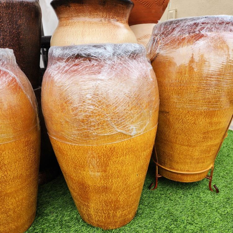 ⚱️✨️Large Terracotta Planters🪴👏🏻 32"tall  X 14"width $85°° Each Only In "CASA BARAJAS CLAY POTS & POTTERY #1" CYPRESS CA. 