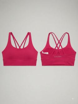 Pink Sports Bra – Strappy Back | Workout Top