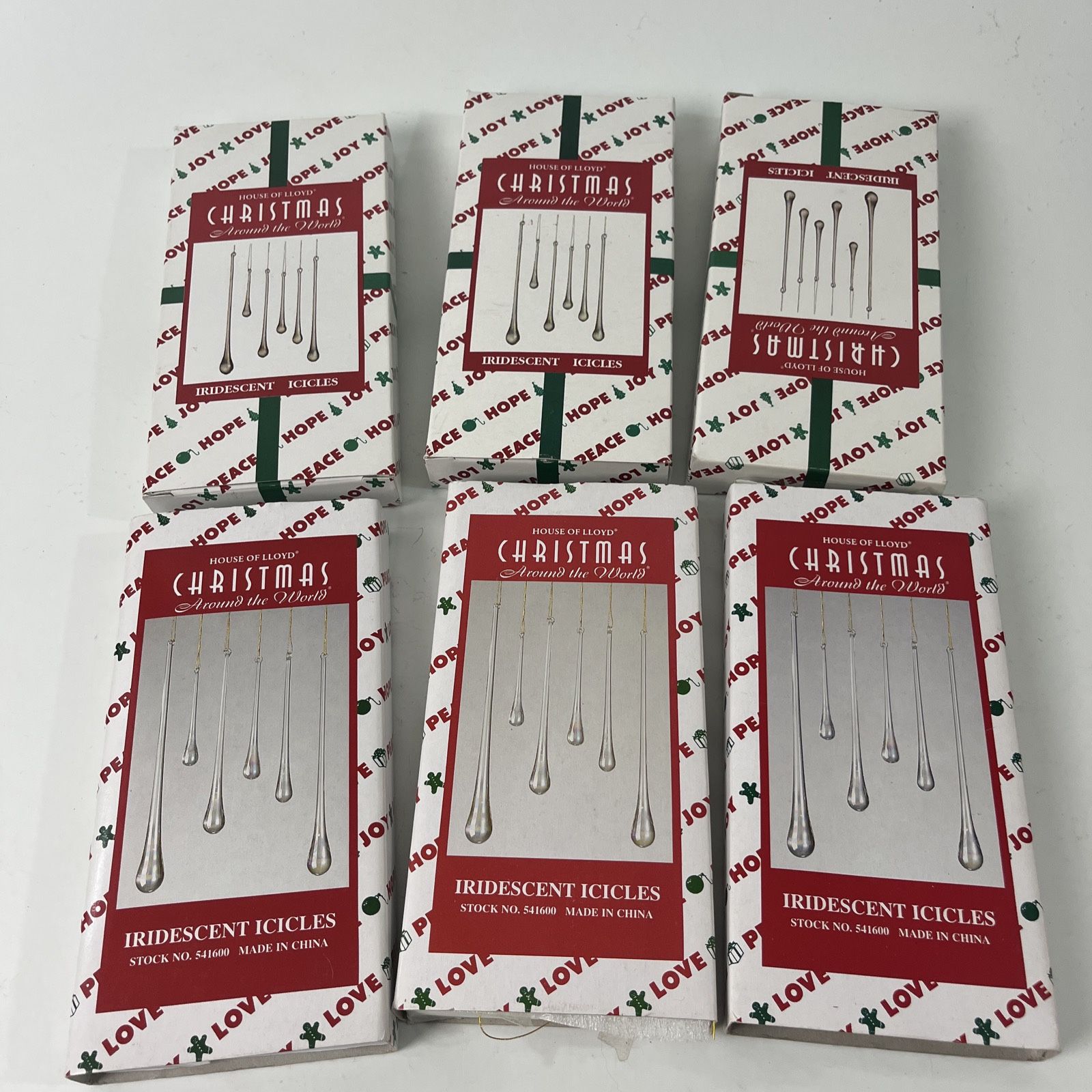 Lot of 36 House Of Lloyd Christmas Around The World Iridescent Icicles