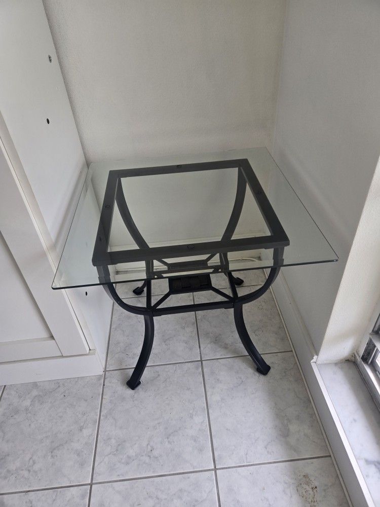 Set Of 2 Glass End Tables