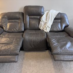 Leather Power Reclining Sofa