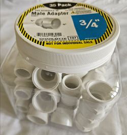Charlotte Pipe 3/4" PVC Schedule  Male Adapters