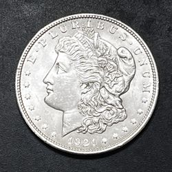 **1921 Morgan Silver Dollar - Brilliant Uncirculated (BU)