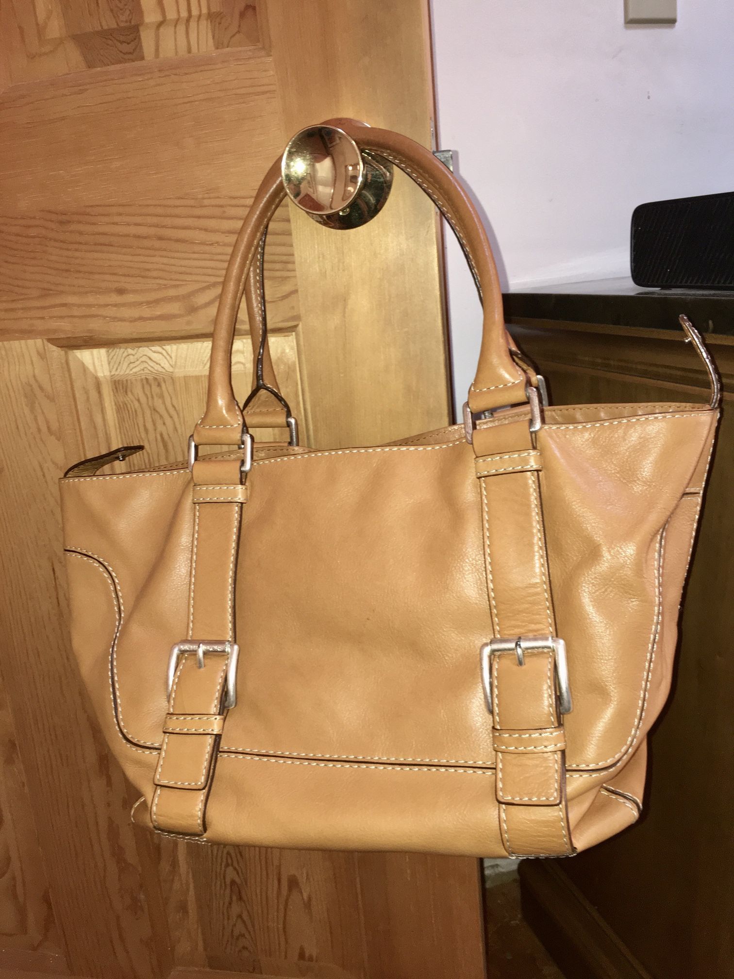 Michael Kors Brookville brown leather bag