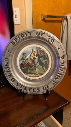 Vintage Pewter Collector Plate