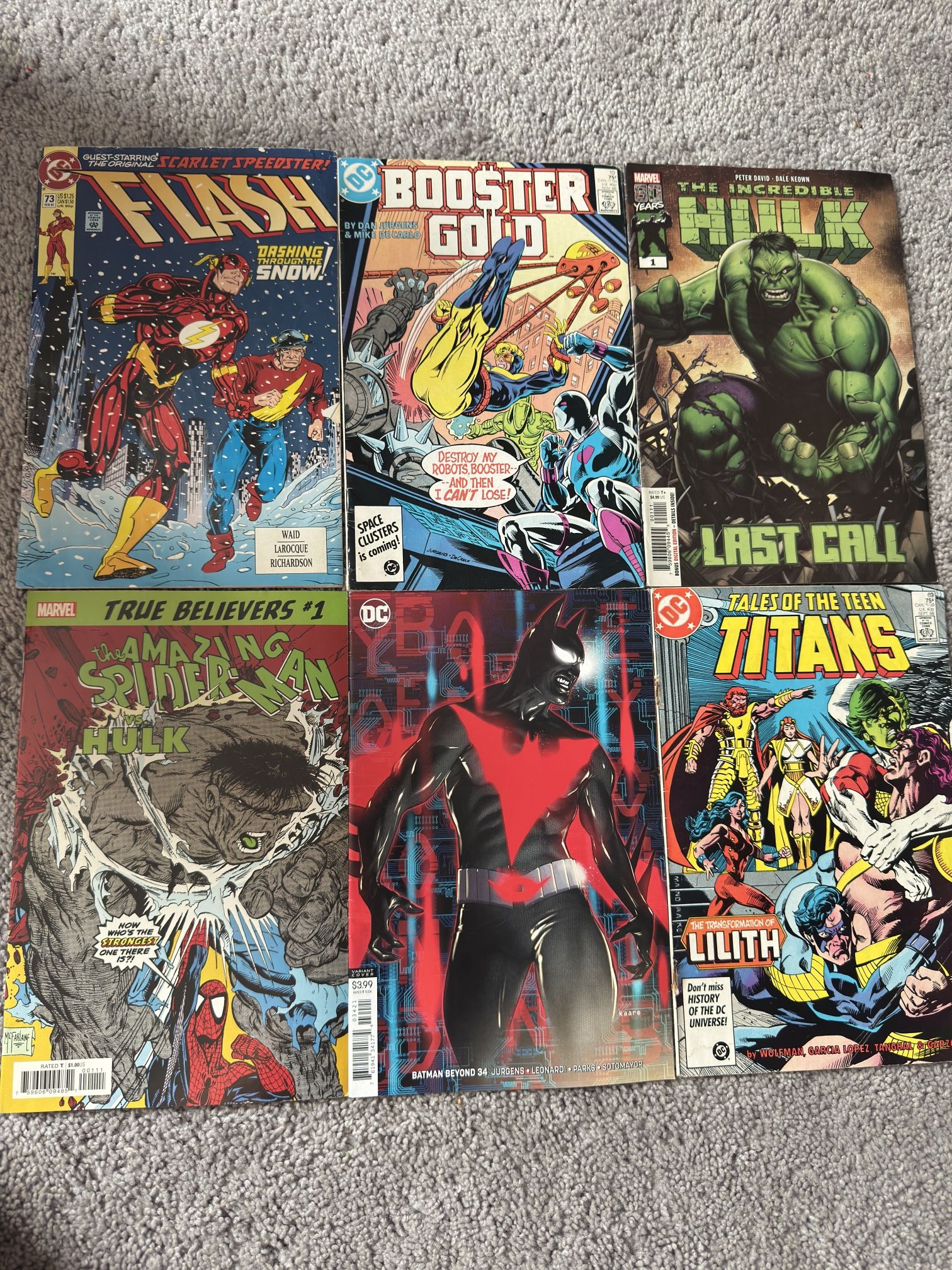 Vintage Comic Lot โ Marvel & DC (6 Comics) + Rare 1985 CBG Ballot Insert!