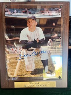 Mickey Mantle signed picture from 1988