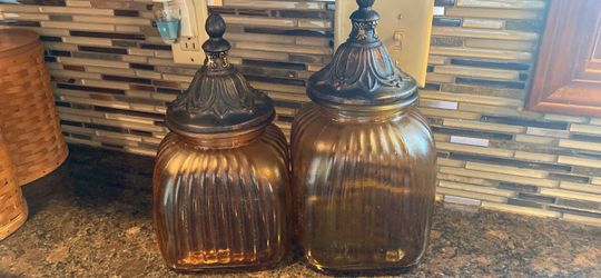 French Country Glass Canisters