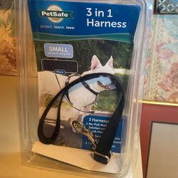 Pet Safe Three In One Harness, Small Black New Inbox
