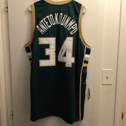 Giannis Antetokounmpo Autographed Custom Jersey JSA Certified 