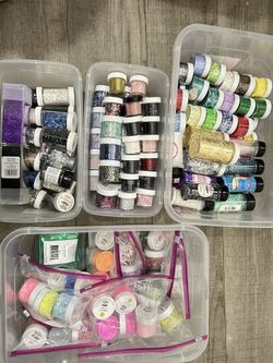 Craft Glitter Variety Color and Sizes -177 Pieces