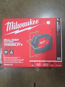 Milwaukee Green Laser Cross Line & Plumb Points