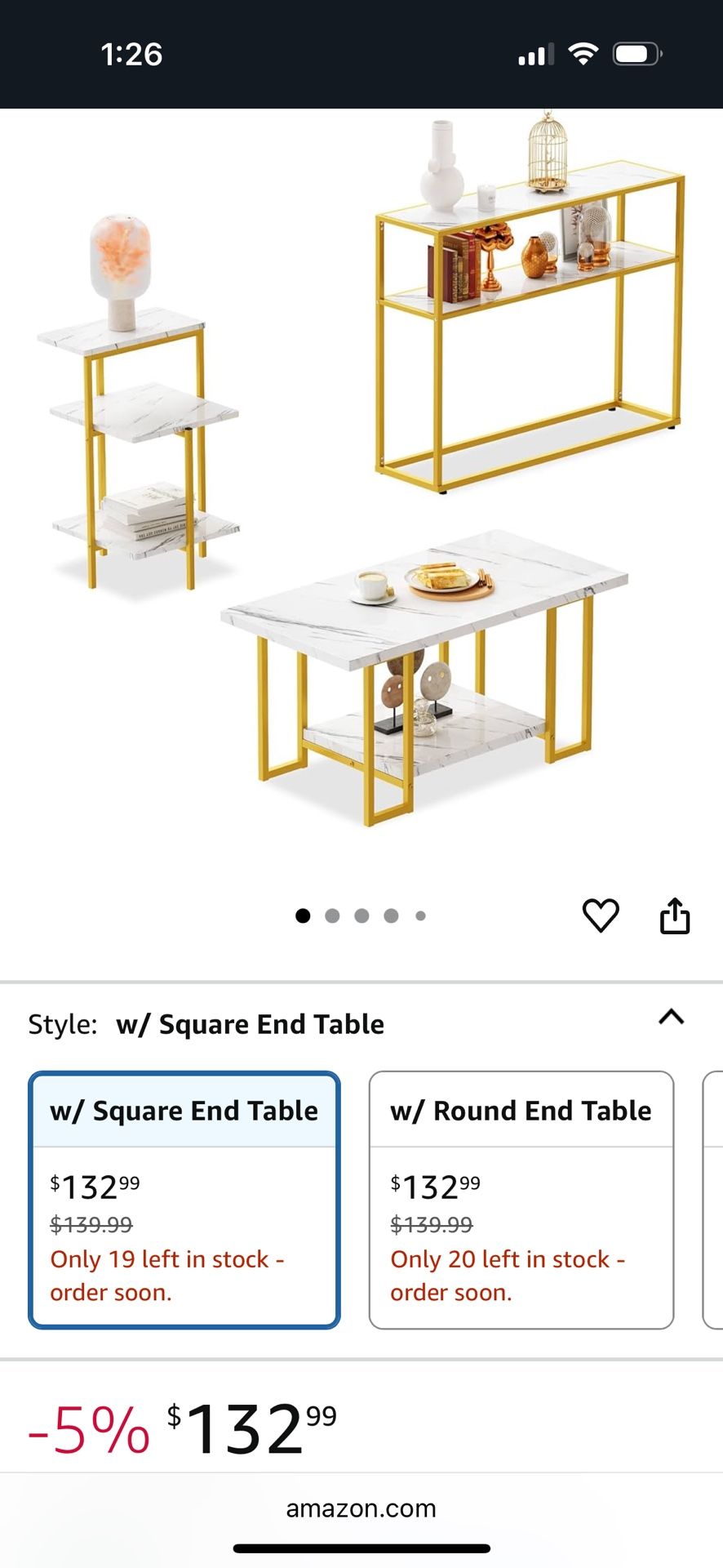 Living Room Table Set