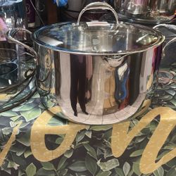 Princess House Caldero 11 Qt Con Tapa Coladora Triply