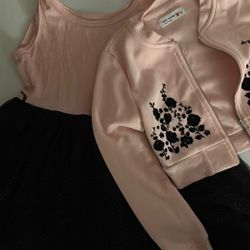 Girls Black And Pink Dress Size 6