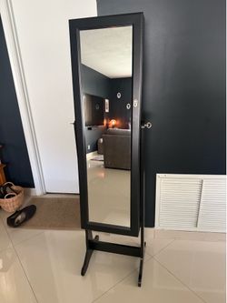 Jewelry box with full length mirror