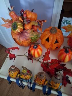 Fall Halloween Pumpkin Decoration Set