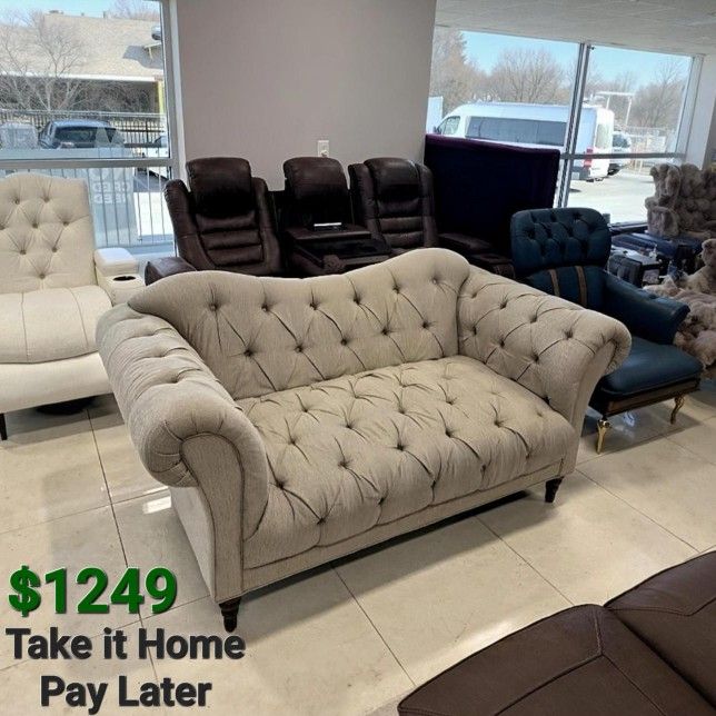 St. Claire Beige Loveseat