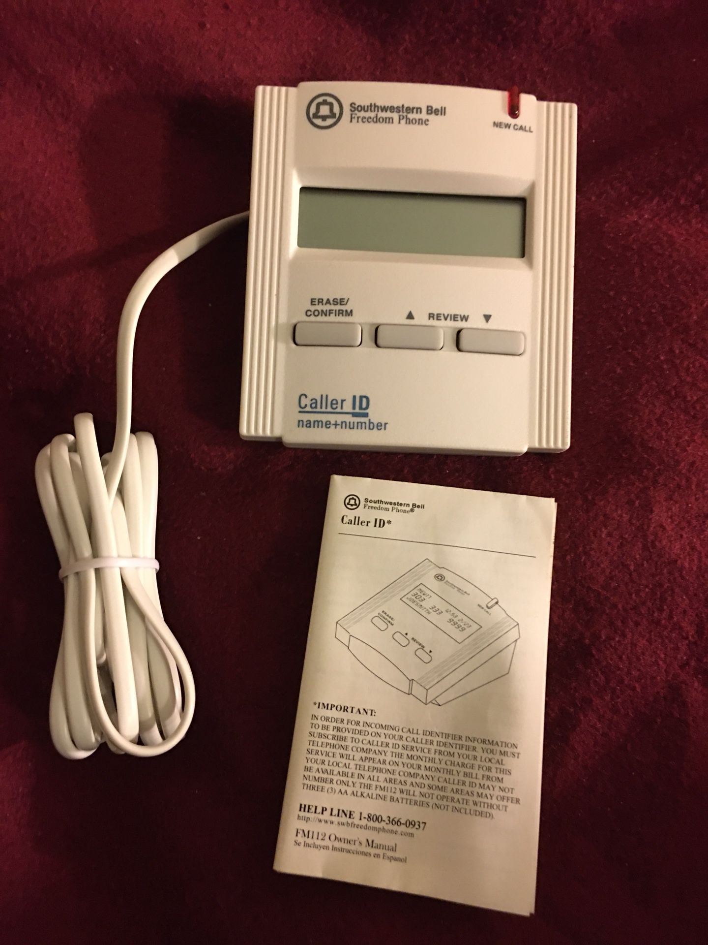 BRAND NEW SOUTHWESTERN BELL FREEDOM PHONE CALLER ID NAME + NUMBER $15.00
