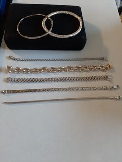Huge lot heavy Sterling silver quality bracelets