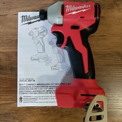 M18 Milwaukee Lithium-Ion Brushless Cordless 1/4 in. Compact Impact Driver (Tool Only)
