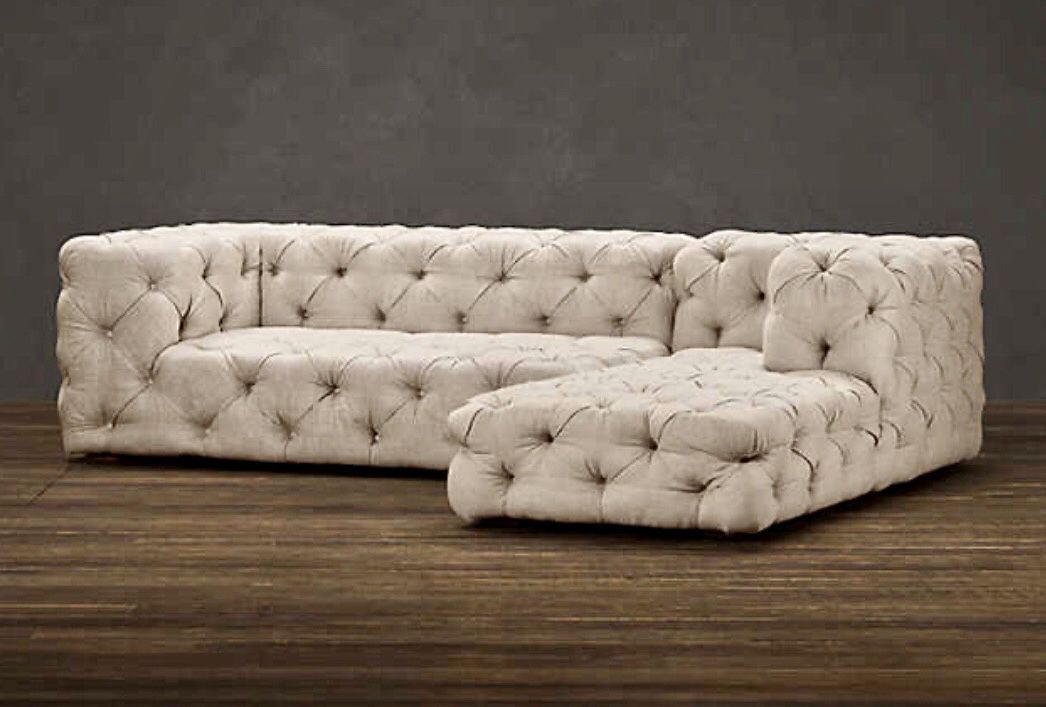 Modern tufted sectional sofa