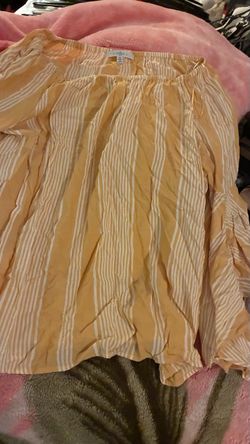 Yellow striped blouse