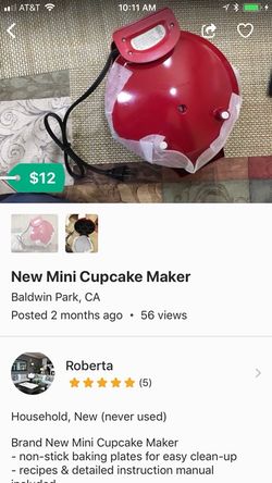 Mini Cupcake Maker NEW in box