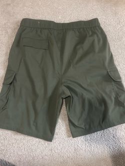 Olive green cargo shorts