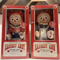 1995 Raggedy Ann & Raggedy Andy by Johnny Gruelle Knickerbocker