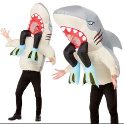 Shark Inflatable Costume - New Complete With Pump - Halloween Costume