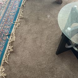 Roughly 20 X 21 Taupe Carpet 