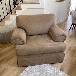 Chair and a half + ottoman for sale