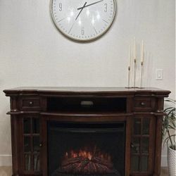 Wooden Electric Fireplace TV Stand